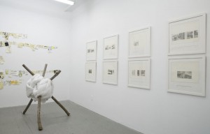 Exhibition view, Russell Maycember, Christina Pettersson, and Brian Wondergem, site95 at Launch F18, April 7 - 28, 2012