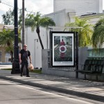 Installation view, bus shelter project: John Anderson City Limits, site95 at Locust Projects, on view through September, 2012, Courtesy of Locust Projects, Miami, photo: Ginger Photography